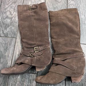 Naughty Monkey- Brown Suede Boot-Size 10